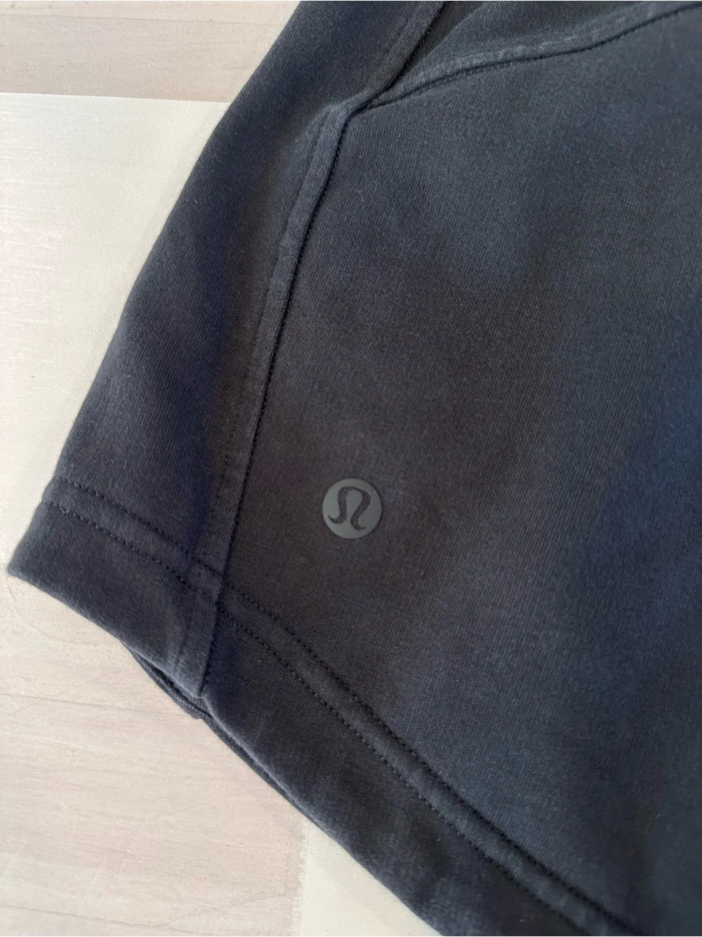 lululemon inner glow short 3” french terry cotton black W7BDRS 4